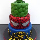 Marvel Super Heroes Cake Batman Spiderman Incredible Hulk