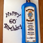 Bombay sapphire Gin birthday cake