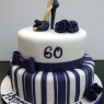 Glamourous 2 tier 60th birthday cake with stiletto shoe thumbnail