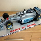 Lewis Hamiltons mercedes f1 race car cake