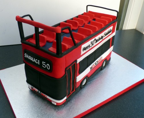 Swanage open top bus cake