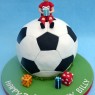 footballer sat on a football birthday cake thumbnail