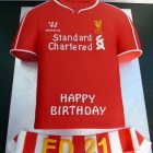 liverpool fc 2015 football shirt cake