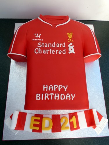 liverpool fc 2015 football shirt cake