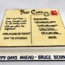 post card themed corporate retirement cake thumbnail