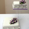 2 tier classic floral wedding cake with sugar flower spray thumbnail