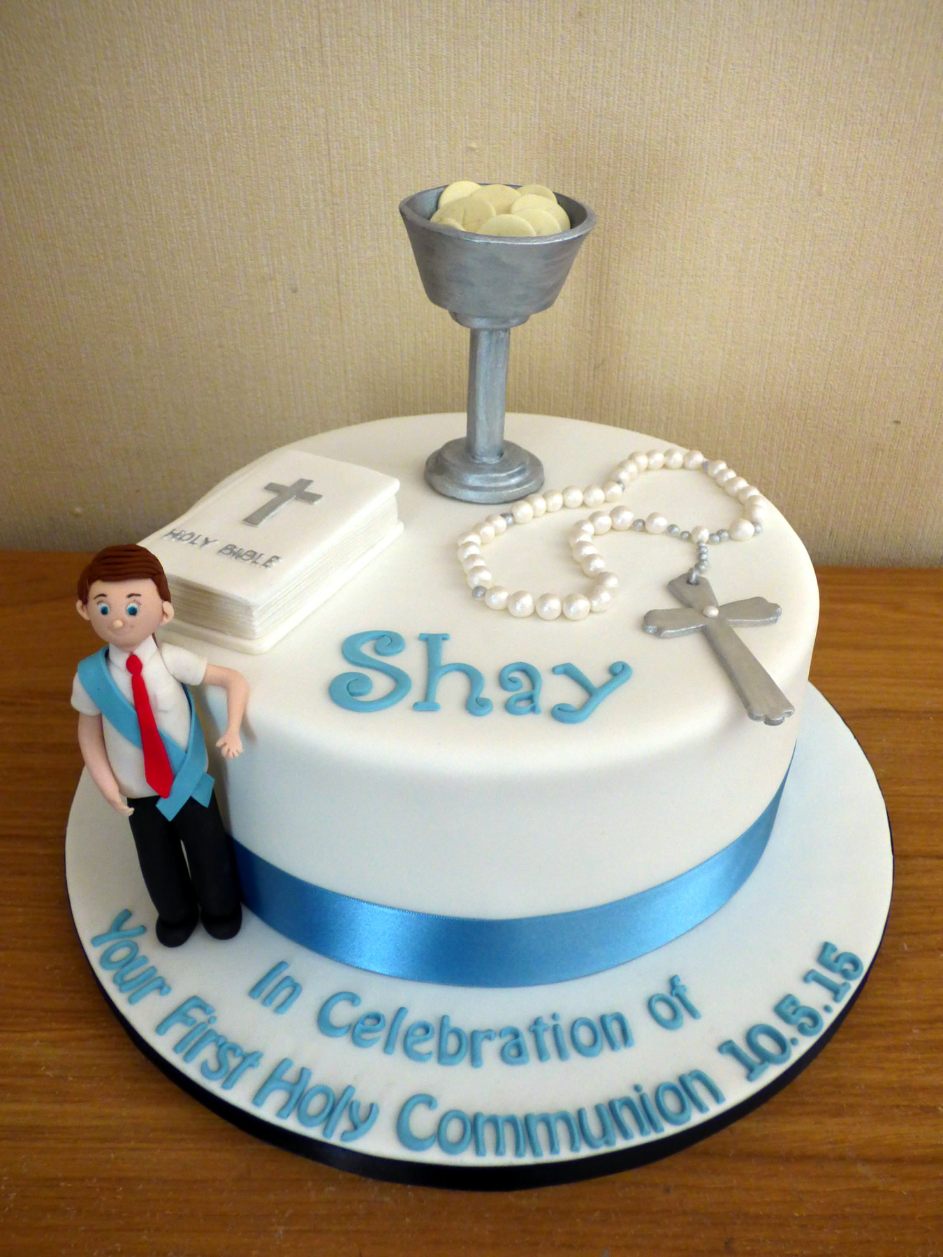 Marble Holy Communion Cake  Mannarinu