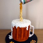 can of john smiths suspended birthday cake