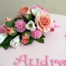 classic floral birthday cake with sugar flower spray thumbnail