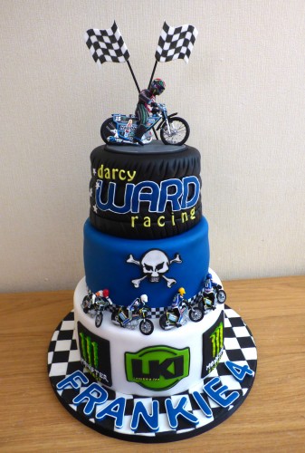 darcy ward poole pirates themed speedway 3 tier bithday cake