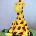 giraffe themed birthday cake