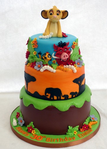 lion king 3 tier birthday