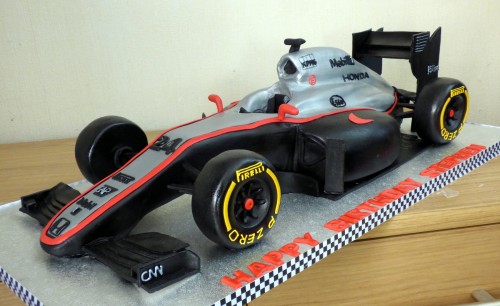 mclaren 2015 F1 racing car birthday cake