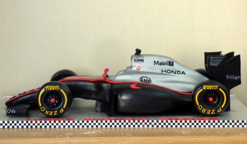 mclaren 2015 F1 racing car birthday cake