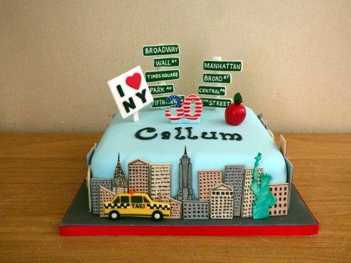 new york themed birthday cake