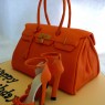 orange designer handbag and shoes birthday cake thumbnail