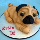 pug novelty birthday cake