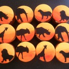 African jungle animals sunset silhouette cupcakes