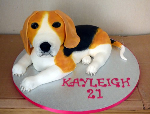 beagle dog novelty birthday cake