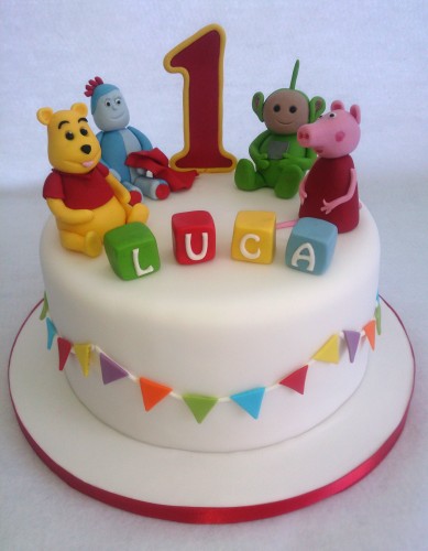 childs favourite toys 1st birthday cake