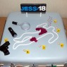 csi new york themed birthday cake chalk outline sponge poole dorset detail thumbnail