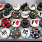 f1 nico rosberg mercedes themed cupcakes