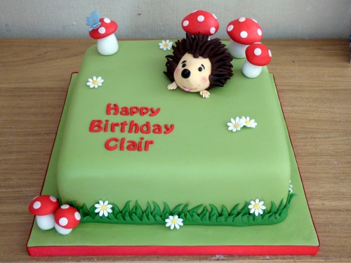 hedgehog birthday cake