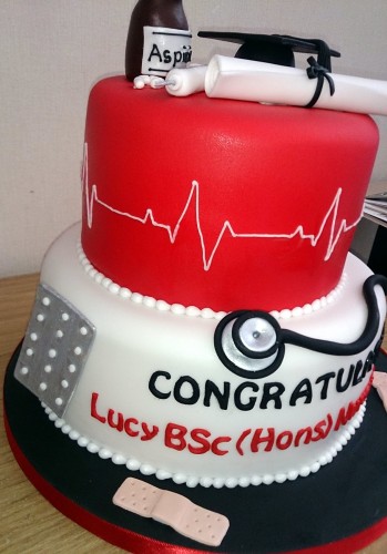 nurses, aduult nursing graduation cake