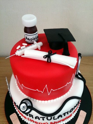 nurses, aduult nursing graduation cake