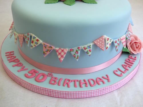 pretty vintage inspired birthday cake