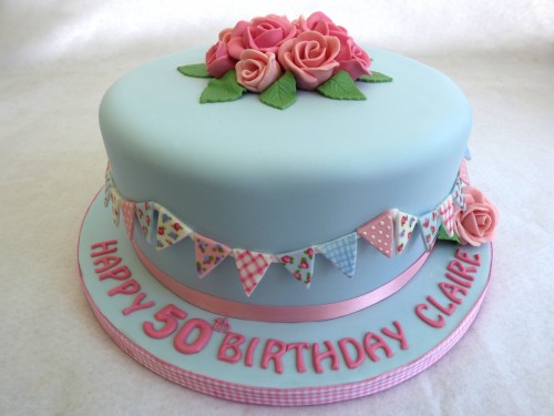 pretty vintage inspired birthday cake