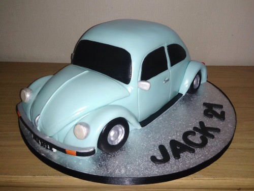 vw beetle birthday cake