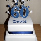 2 tier 60th birthday cake