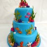 3 tier underwater themed wedding cake thumbnail