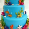 3 tier underwater themed wedding cake thumbnail