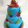 3 tier underwater themed wedding cake thumbnail