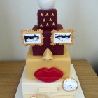 Dali Inspired 4 tier birthday cake