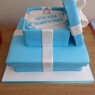 Tiffany inspired proposal cake 2 tier thumbnail