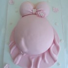 baby bump baby shower cake for a girl