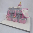 baby shower baby bag cake