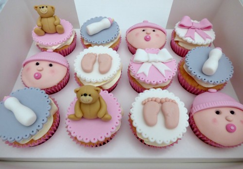 baby shower cupcakes for either boy or girl