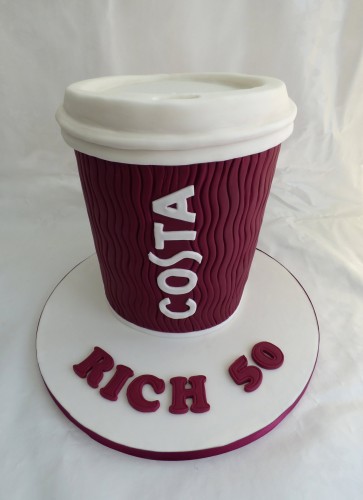 costa coffee cup birthday cake