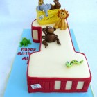 dear zoo 1st birthday cake
