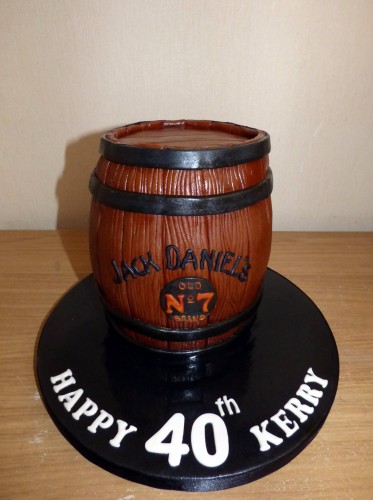 jack daniels barrel birthday cake