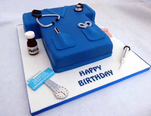 nurses tunic novelty birthday cake