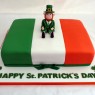 st patrick's day celebration cake with leprechaun topper thumbnail
