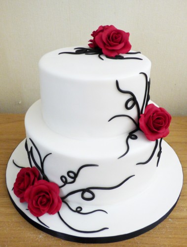 2-tier-black-and-red-rose-themed-wedding-cake-poole