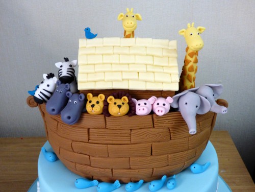 2-tier-noahs-ark-christening-baptism-cake