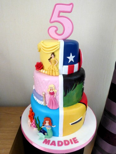 3-tier-disney-princess-and-super-heroes-birthday-cake