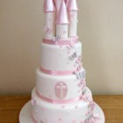 3-tier-pink-and-white-princess-castle-christening-babptism-cake